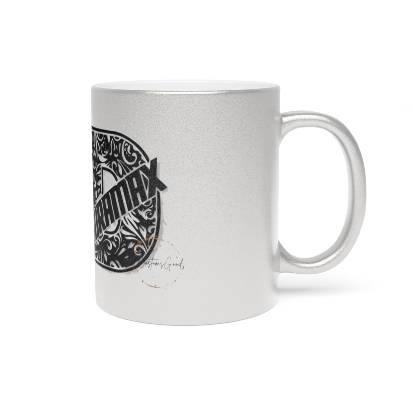 Metallic Mug with Intricate Design, Elegant Gift for Coffee Lovers, Silver/Gold Finish, Perfect for Home or Office, Unique Tea Mug, [...]