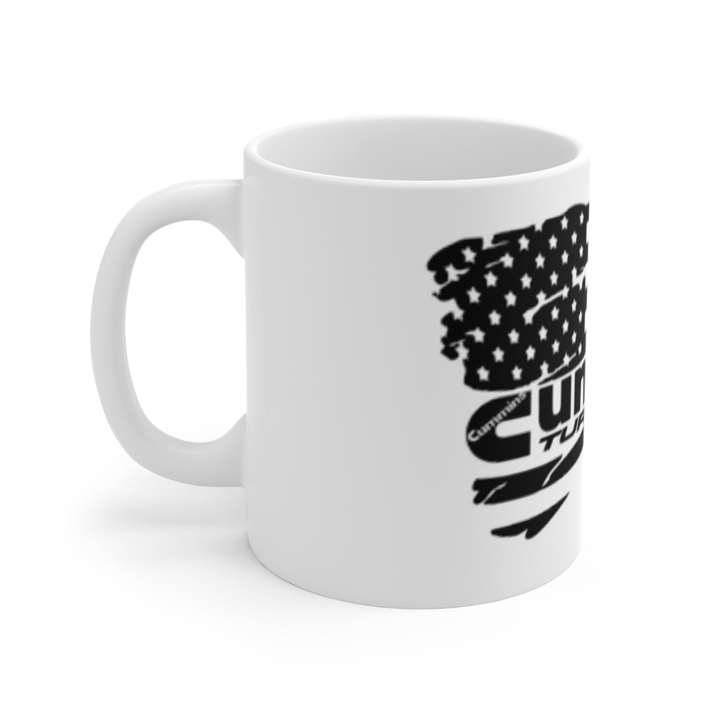 Cummins Turbo Diesel Mug | USA Flag Mug, Coffee Cup for Diesel Lovers, Gift for Truck Enthusiasts, Americana Decor