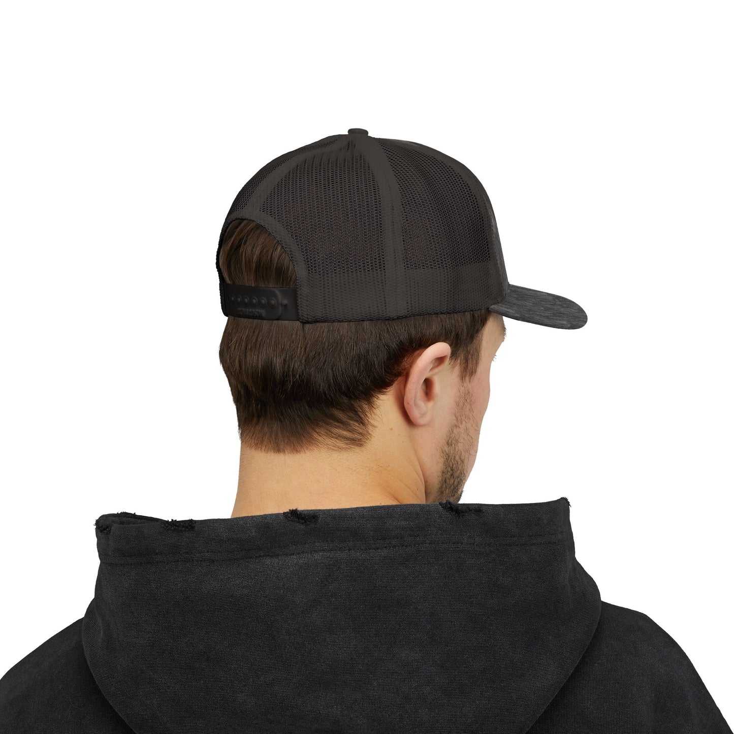 Peace Love Snapback Trucker Cap | Trendy Hat for Outdoor Enthusiasts, Perfect for Festivals, Road Trips, and Everyday Style